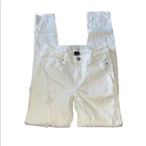 Rewash brand white denim distressed jeans size 1